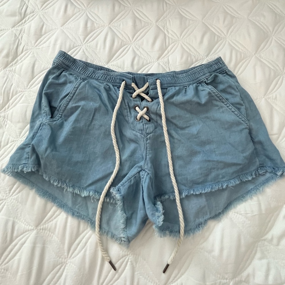 Aerie Denim Flowy Shorts